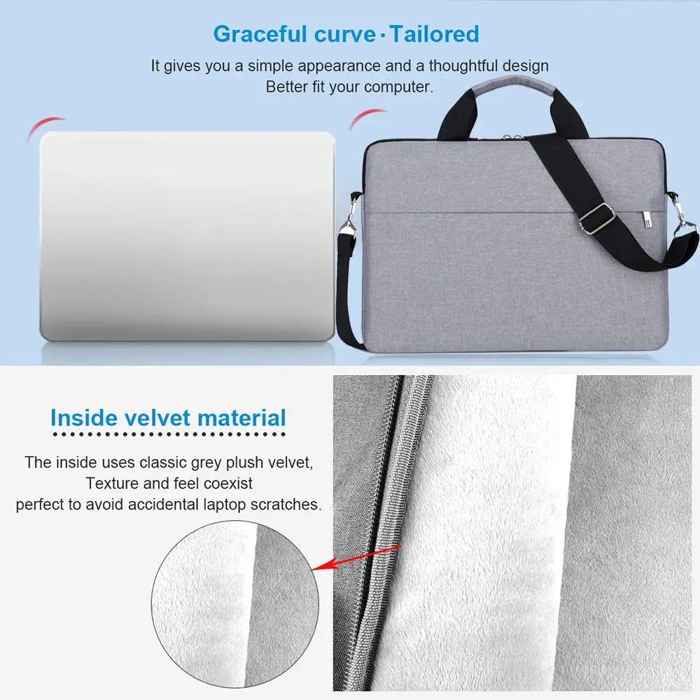 13.3 14 15.6 inch Ultra Thin Laptop Sleeve Case Shoulder Bag For Lenovo HP Dell Asus Samsung