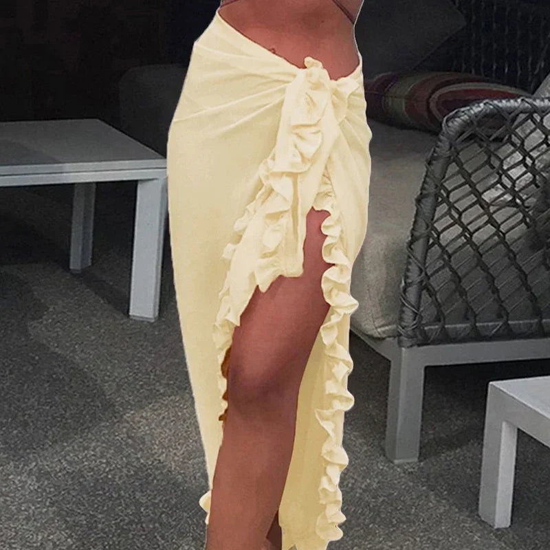 Women Chiffon See-Through Beach Bikini Cover Up