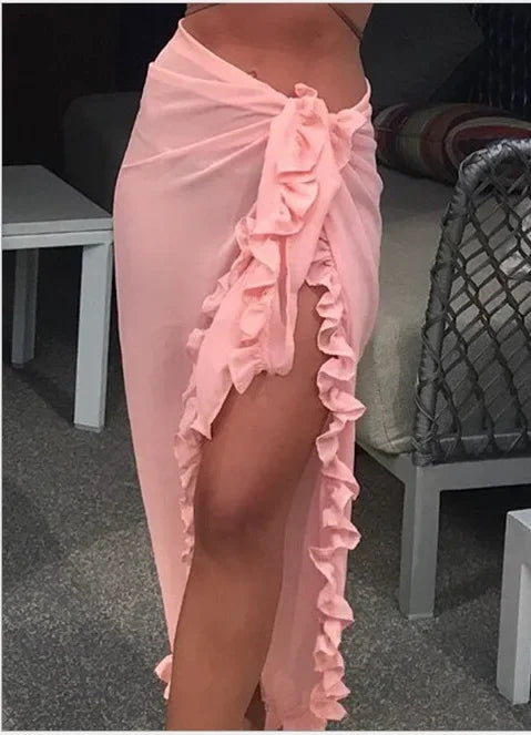 Women Chiffon See-Through Beach Bikini Cover Up