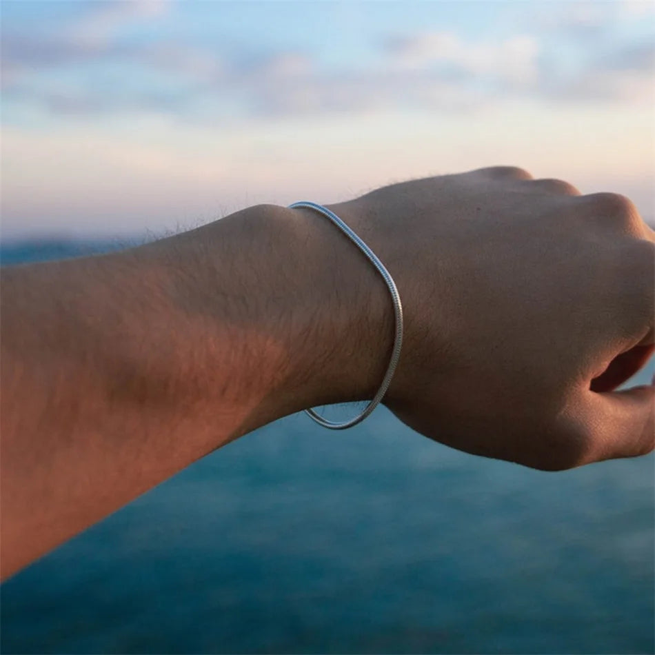 Stainless Steel Snake Chain Bracelet Fashion Jewelry Stainless Steel Link Bracelet