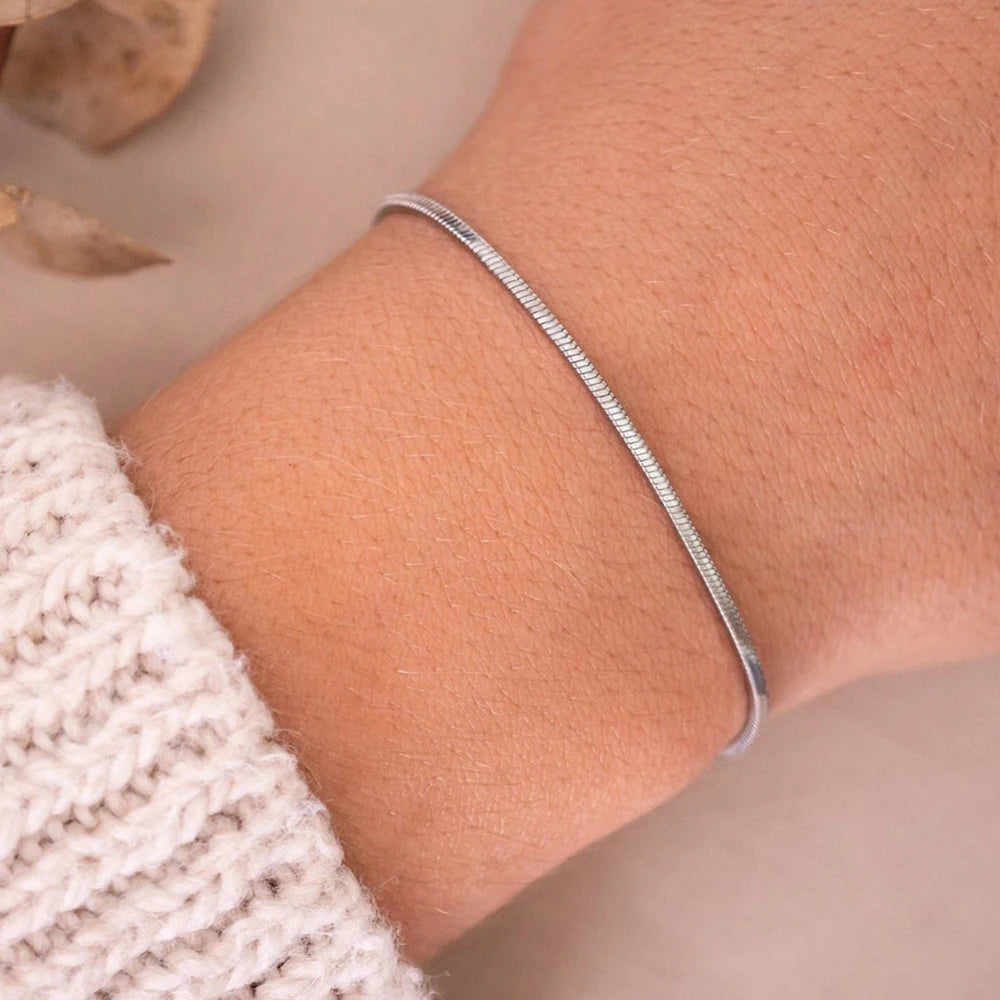 Stainless Steel Snake Chain Bracelet Fashion Jewelry Stainless Steel Link Bracelet