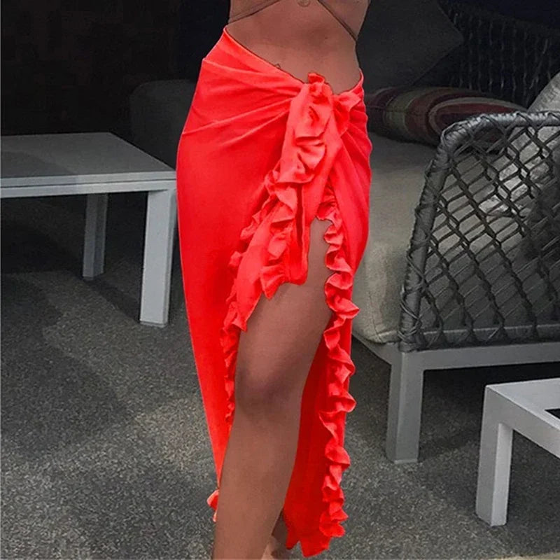 Women Chiffon See-Through Beach Bikini Cover Up